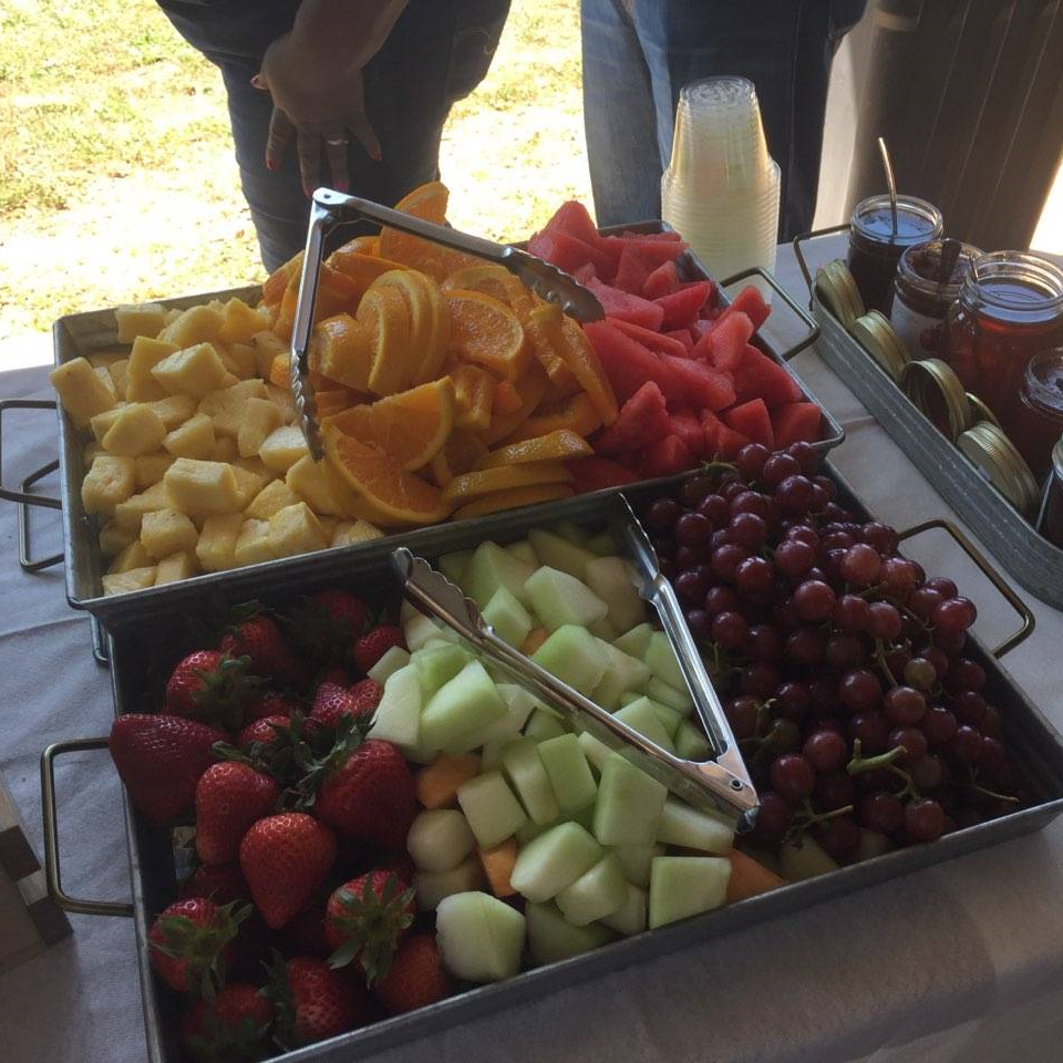 Bill & Fran's catering setup and food photo 19