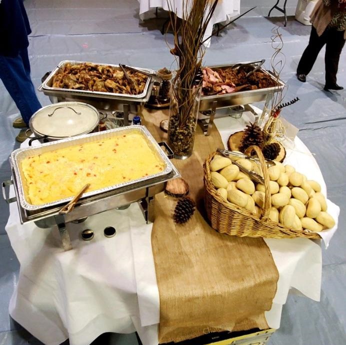 Bill & Fran's catering setup and food photo 22