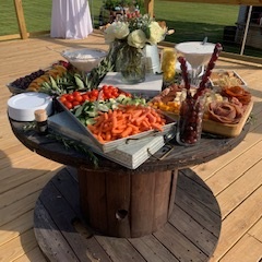 Bill & Fran's catering setup and food photo 36