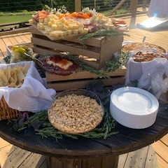 Bill & Fran's catering setup and food photo 44