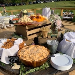 Bill & Fran's catering setup and food photo 46