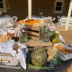 Bill & Fran's catering setup and food photo 47