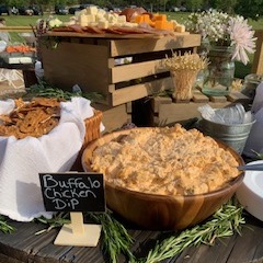 Bill & Fran's catering setup and food photo 49