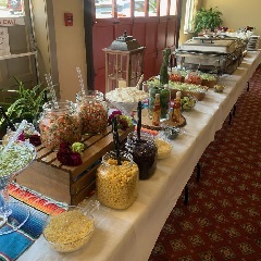Bill & Fran's catering setup and food photo 51