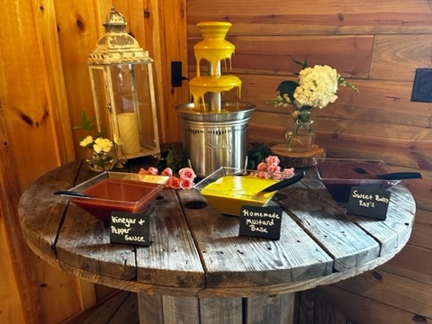 Bill & Fran's catering setup and food photo 2