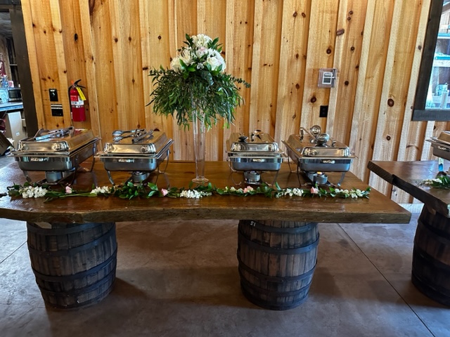 Bill & Fran's catering setup and food photo 3